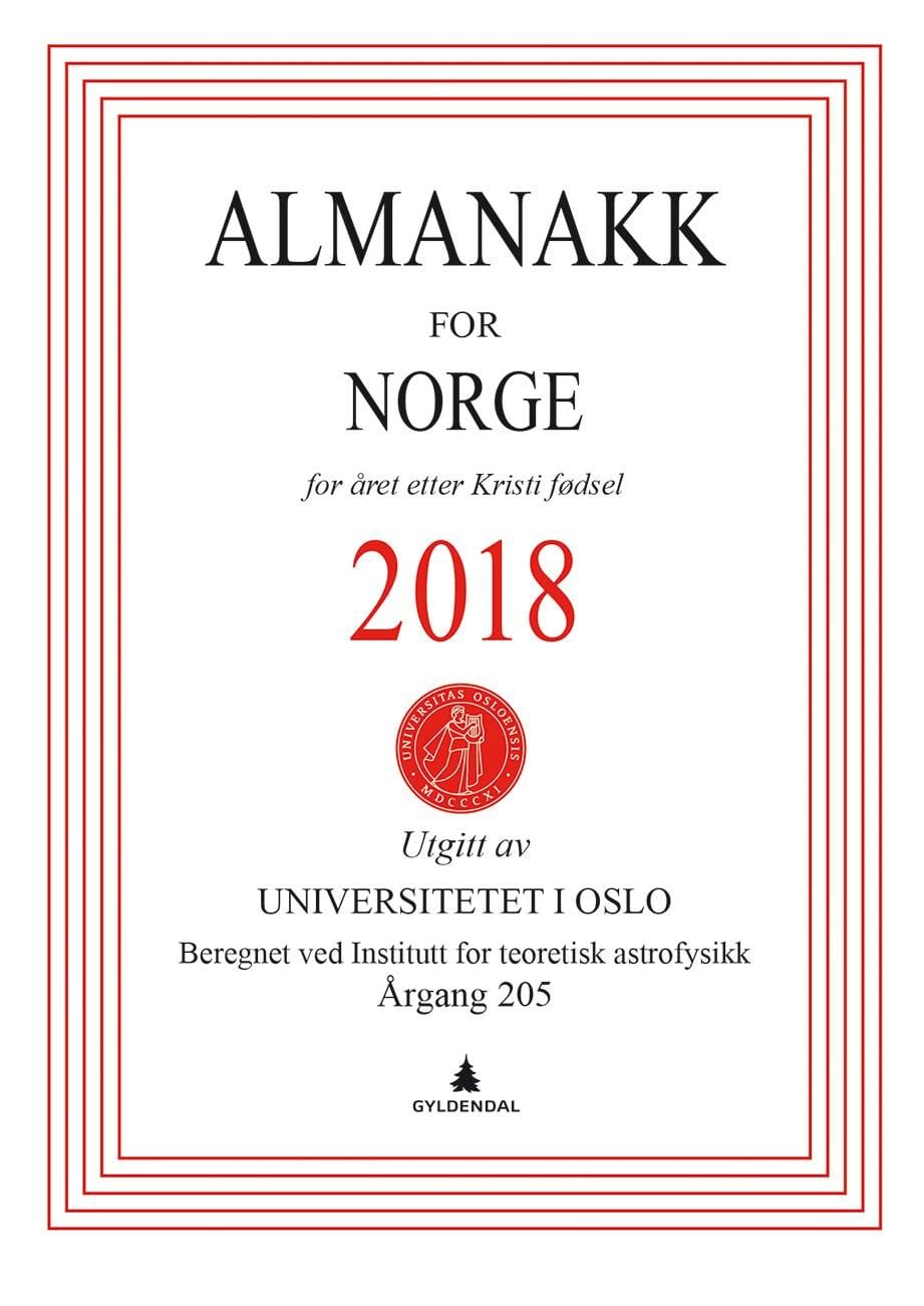 Almanakk for Norge 2018