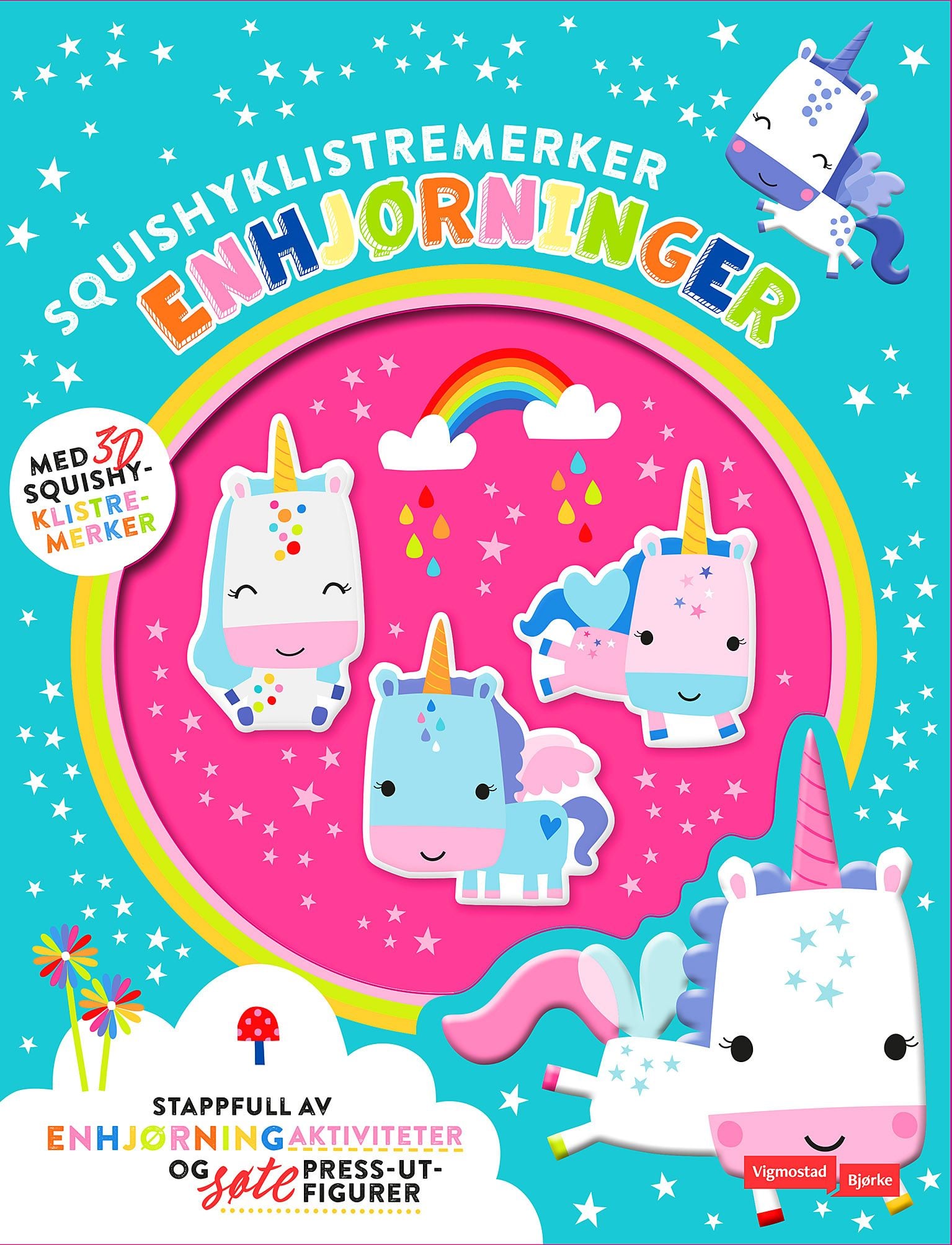 Enhjørninger med squishyklistremerker